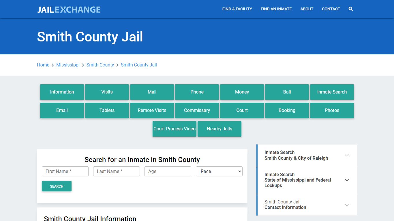 Smith County Jail Roster Lookup, MS, Inmate Search